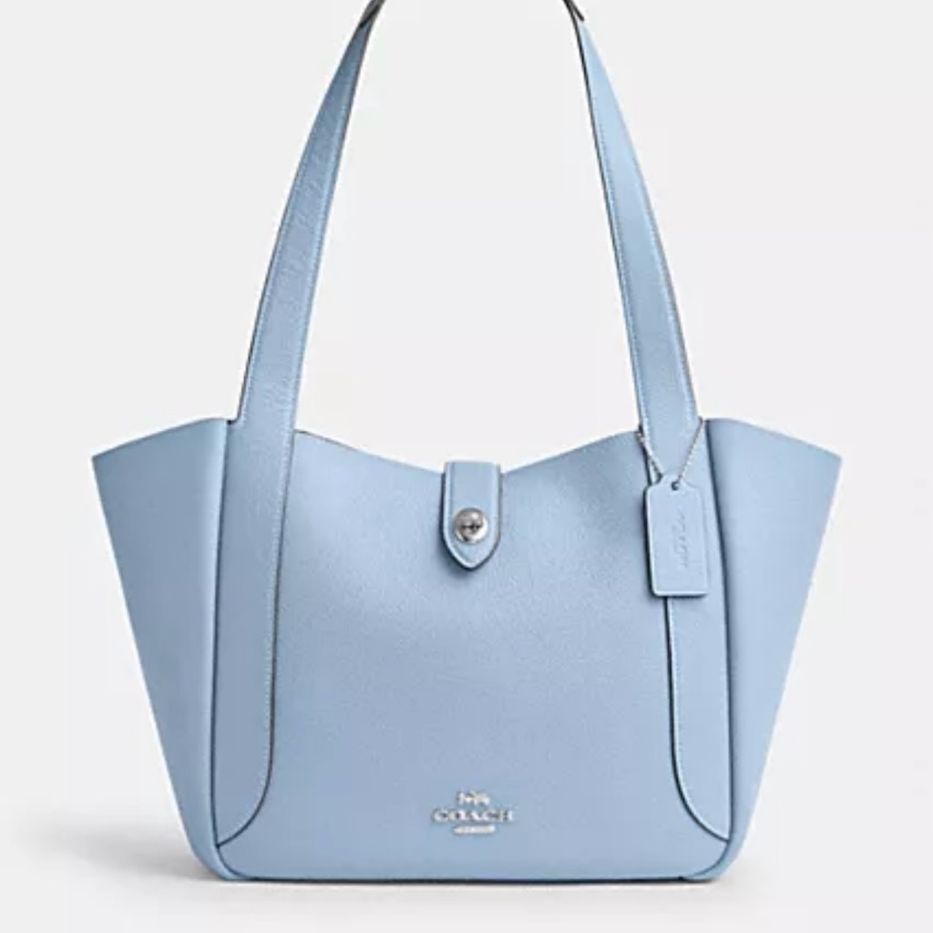 Coach Hadley Turnlock Tote Bag In The Color Bluebell (Style # Cal17). Nwt